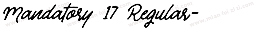 Mandatory 17 Regular字体转换